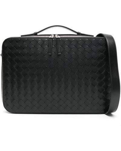 Bottega Veneta Getaway Slim Briefcase - Black