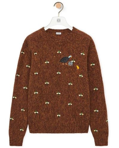 Loewe Bird Anagram Sweater - Brown