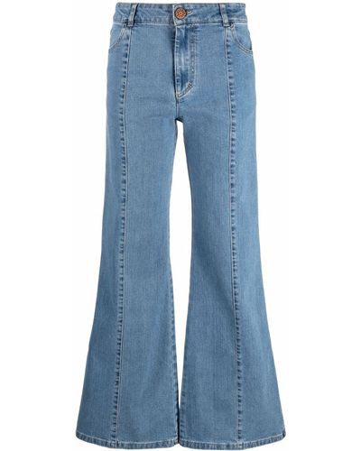 See By Chloé High-waisted Flared Leg Jeans - Blue
