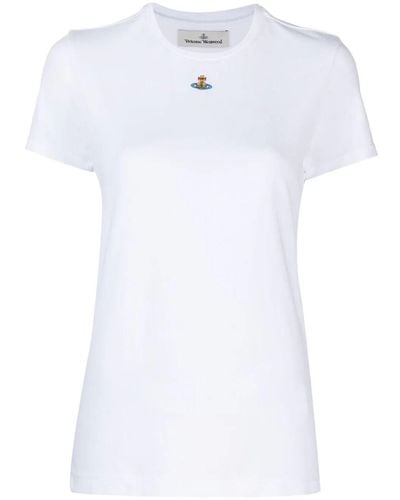 Vivienne Westwood T-shirt con ricamo - Bianco