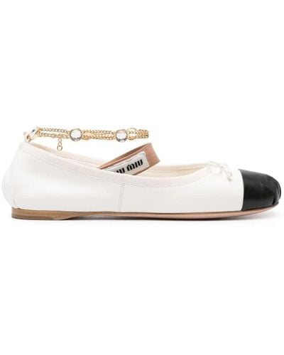 Miu Miu Ballerina Shoes - White