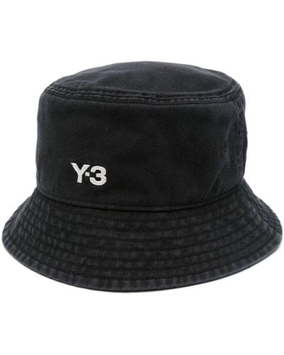 Y-3 Logo-embroidered Cotton Hat - Black