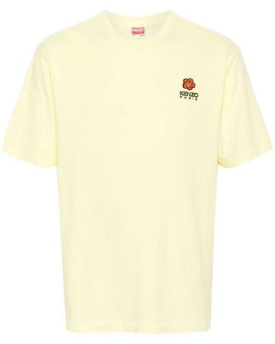 KENZO T-shirt Boke Flower Crest - Giallo