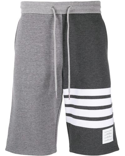 Thom Browne 4-bar Stripe Track Shorts - Grey