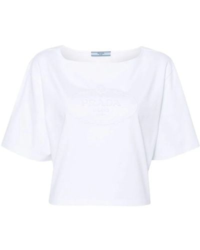 Prada T-shirt con stampa - Bianco