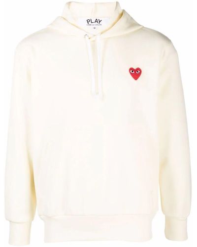 COMME DES GARÇONS PLAY Sweatshirt With Applied Heart - White