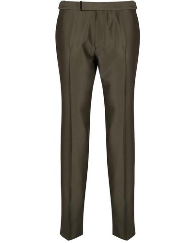 Tom Ford Wool Satin Trousers - Grey