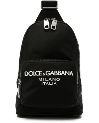 Dolce & Gabbana Zaino con applicazione logo - Nero