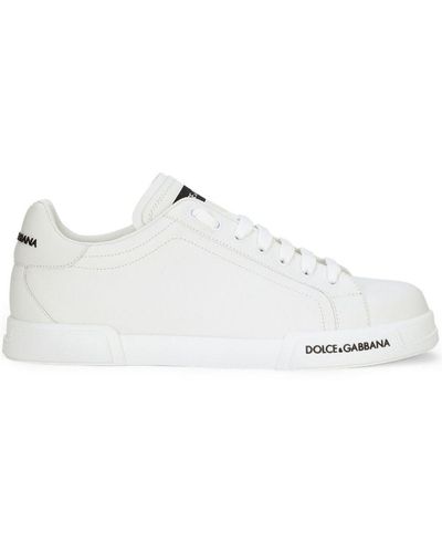 Dolce & Gabbana Portofino Logo-detail Sneakers - White