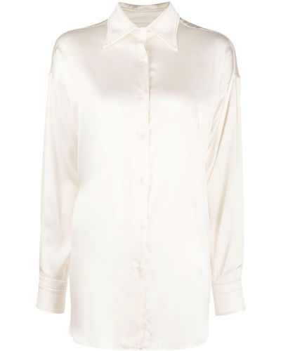 Tom Ford Pointed-collar Long-sleeved Shirt - White