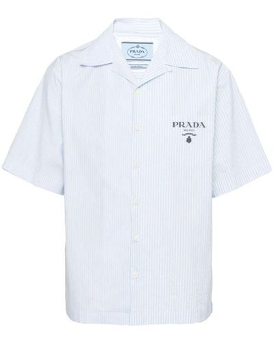 Prada Short-sleeved Striped Shirt - White