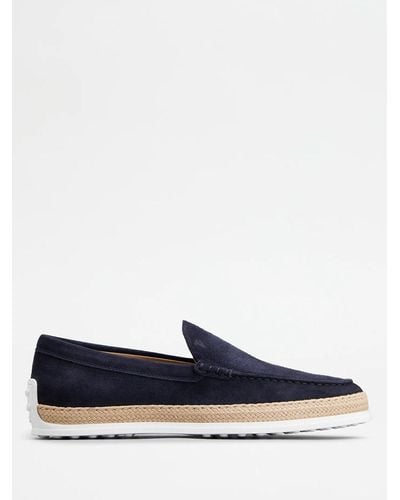 Tod's Amalfi Suede Loafers - Blue