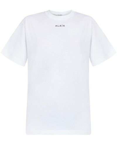 Alaïa Oversized Logo T-Shirt - White