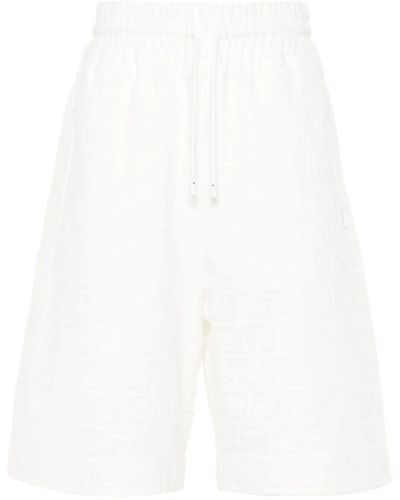 Fendi Ff-Motif Deck Shorts - White
