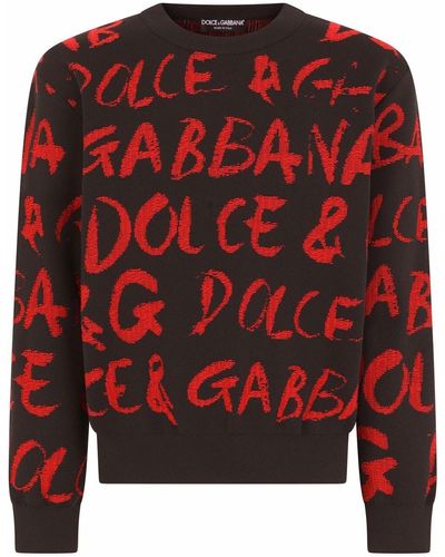 Dolce & Gabbana Sweaters Black - Red