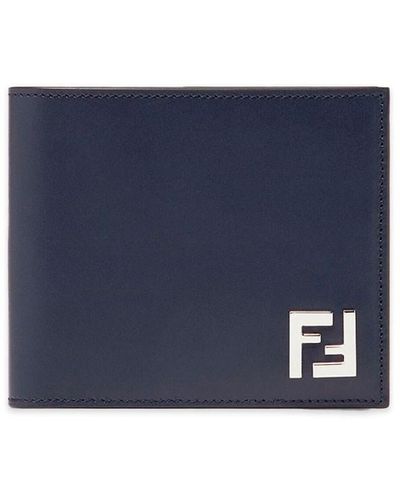 Fendi Ff Squared Wallet Accessories - Blue