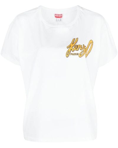 KENZO Logo-print Cotton T-shirt - White