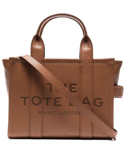 Marc Jacobs Borsa The Leather Tote piccola - Marrone