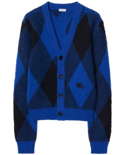 Burberry Argyle Cardigan Clothing - Blue