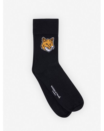 Maison Kitsuné Fox Head Socks - Blu