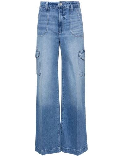 PAIGE Harper High-rise Wide-leg Jeans - Blue