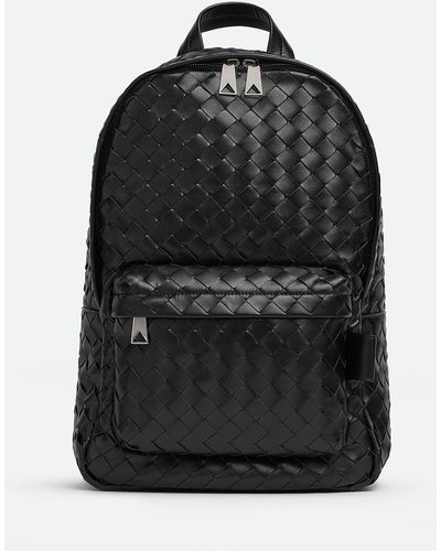 Bottega Veneta Small Woven Backpack Bags - Black