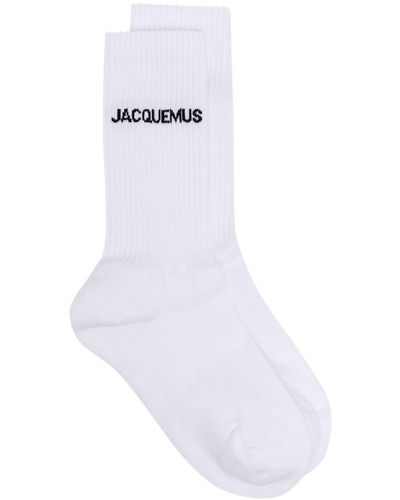 Jacquemus Ribbed Crew Socks - White