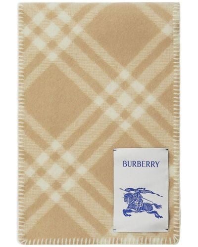 Burberry Check Scarf Accessories - Natural