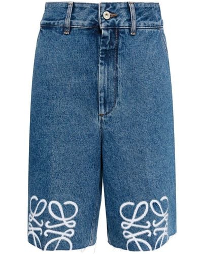 Loewe Anagram Shorts - Blue