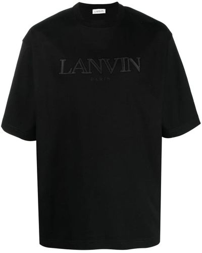 Lanvin Logo Cotton T-Shirt - Black