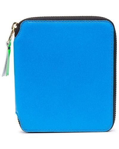 Comme des Garçons Colour-block Zipped Wallet - Blue