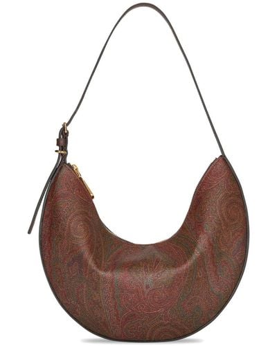 Etro Hobo essential m arnica and leather - Marrone