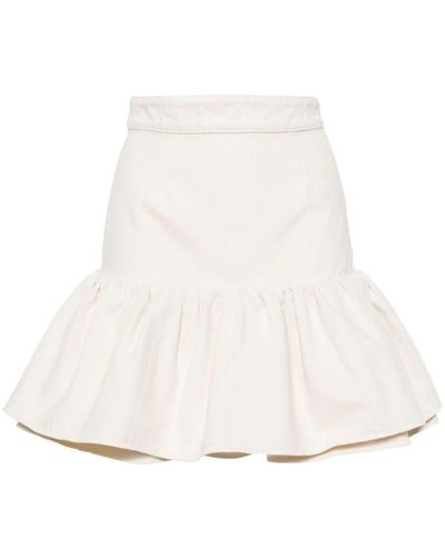 Patou Miniskirt With Ruffles - White