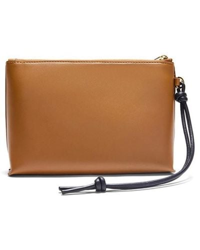 Loewe T Clutch Bag With Knot - White
