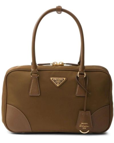 Prada Re-Edition 1978 Medium Two-Handle Bag - Brown