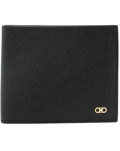 Ferragamo Gancini-plaque Bi-fold Wallet - Black