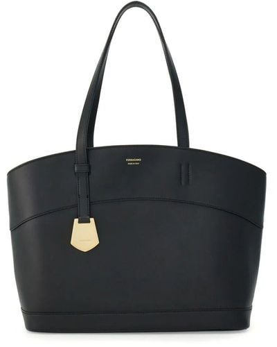 Ferragamo Charming Tote Bags - Black