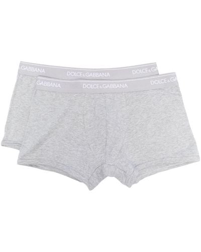 Dolce & Gabbana Two-Pack Stretch Cotton Regular-Fit Boxers - White