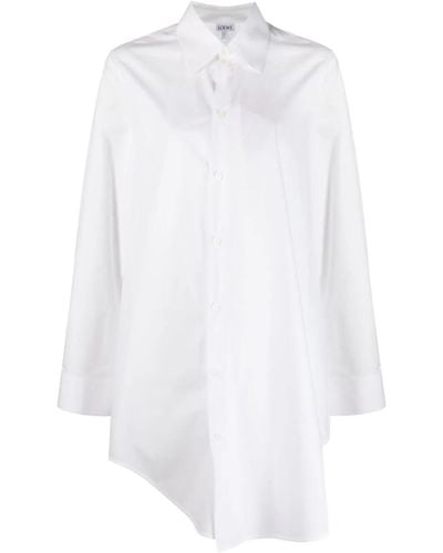 Loewe Asymmetric Long-sleeved Shirt - White