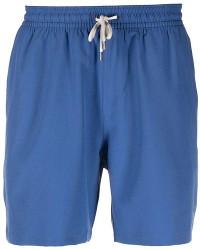 Polo Ralph Lauren Pony-embroidered Drawstring Swim Shorts - Blue