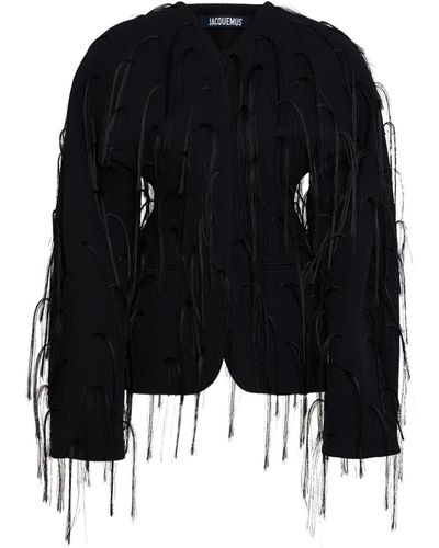 Jacquemus Ovalo Jacket With Applications - Black
