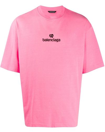 Balenciaga Sponsor Logo T-shirt - Pink