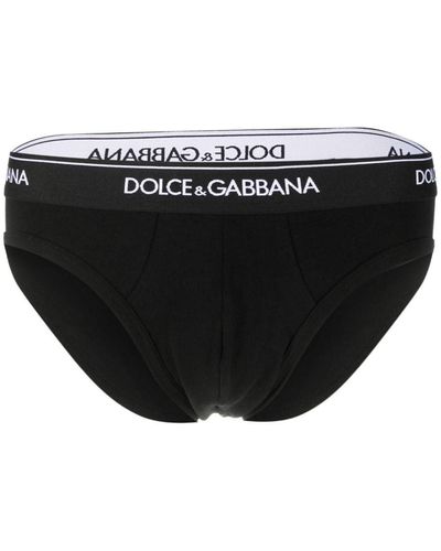Dolce & Gabbana Slip Con Banda Logo - Nero
