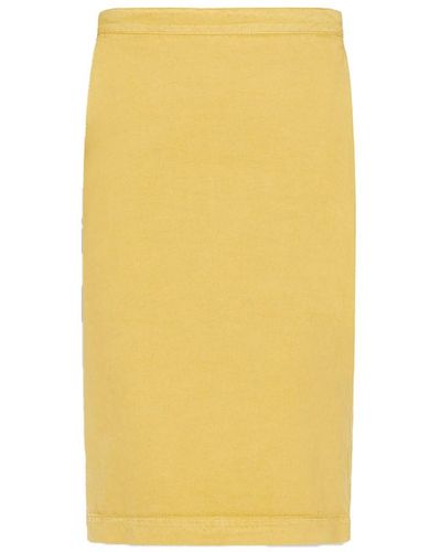 Max Mara Midi Pencil Skirt - Yellow