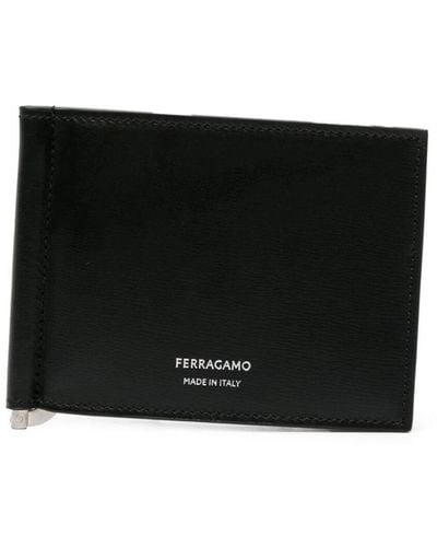 Ferragamo Classic Bi-fold Leather Wallet - Men's - Calf Leather - Black
