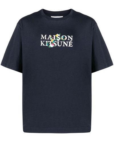 Maison Kitsuné T-Shirt Over - Blu