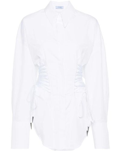 Mugler Shirt With Laces Clothing - White