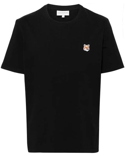 Maison Kitsuné T-Shirt With Fox Print - Black