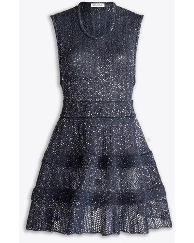 Alaïa Crinoline Dress With Sequins Clothing - Blue