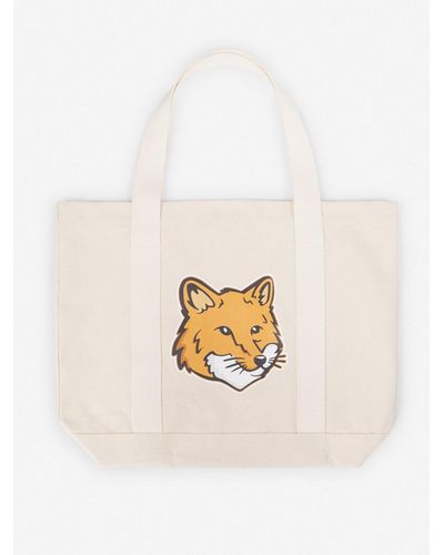 Maison Kitsuné Fox Head Tote Bag - Bianco